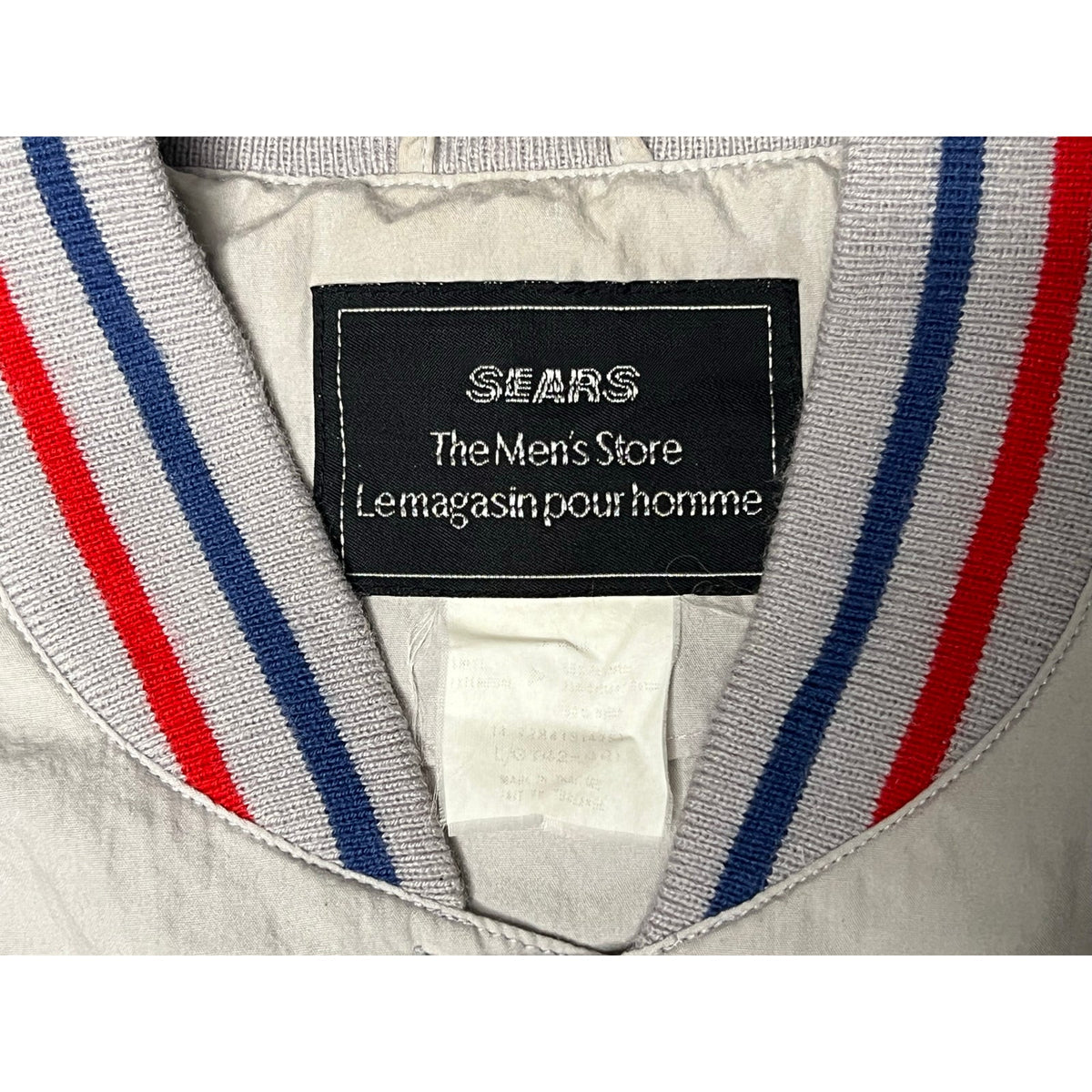 Vintage 80s Sears Athletic Sports Club Snap Up Bomber Jacket Large