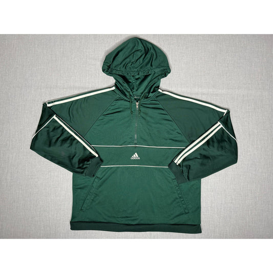 Vintage Adidas Pullover Half Zip Center Logo Athletic Hoodie Medium