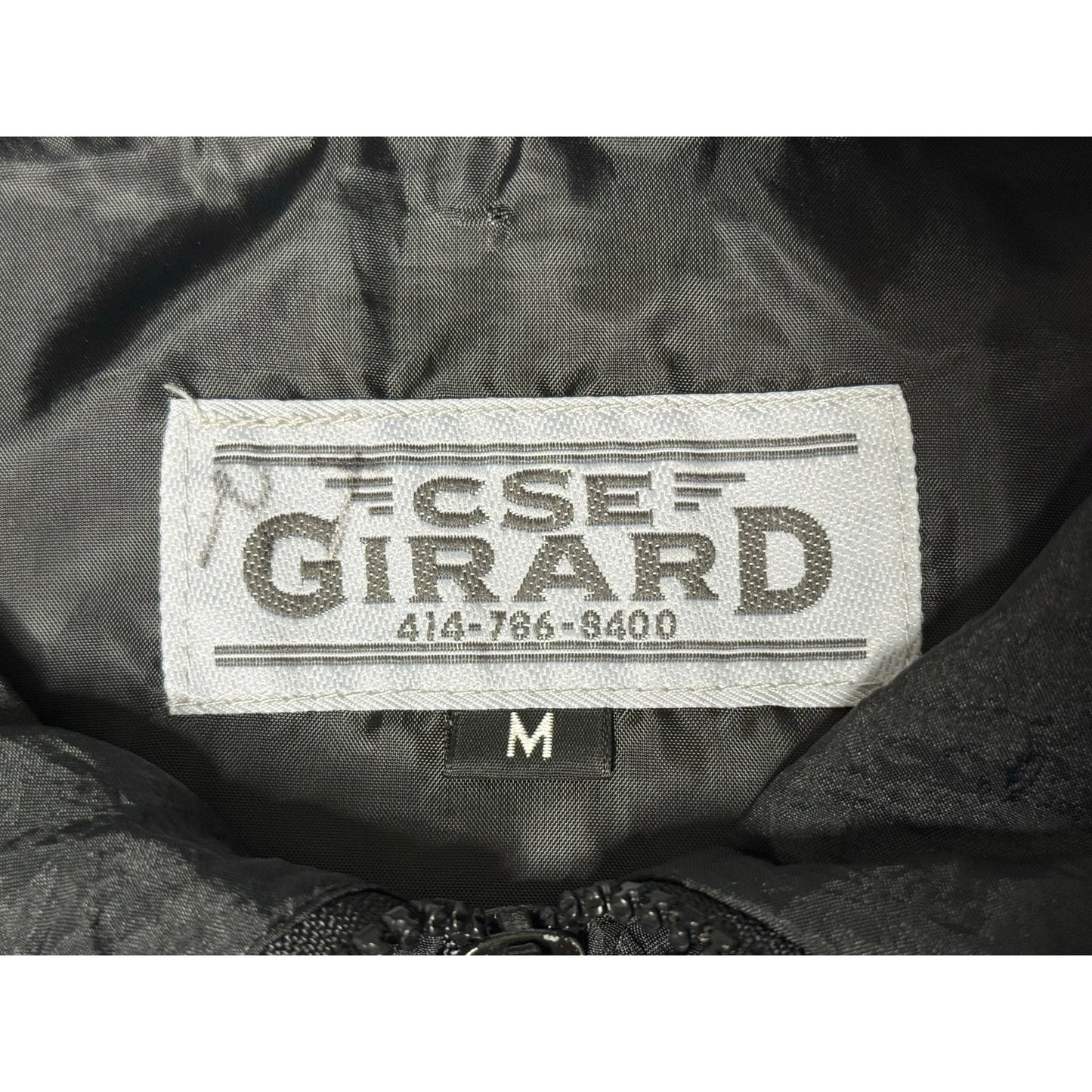 Vintage CSE Girard Big A Full Zip Windbreaker Track Jacket Medium