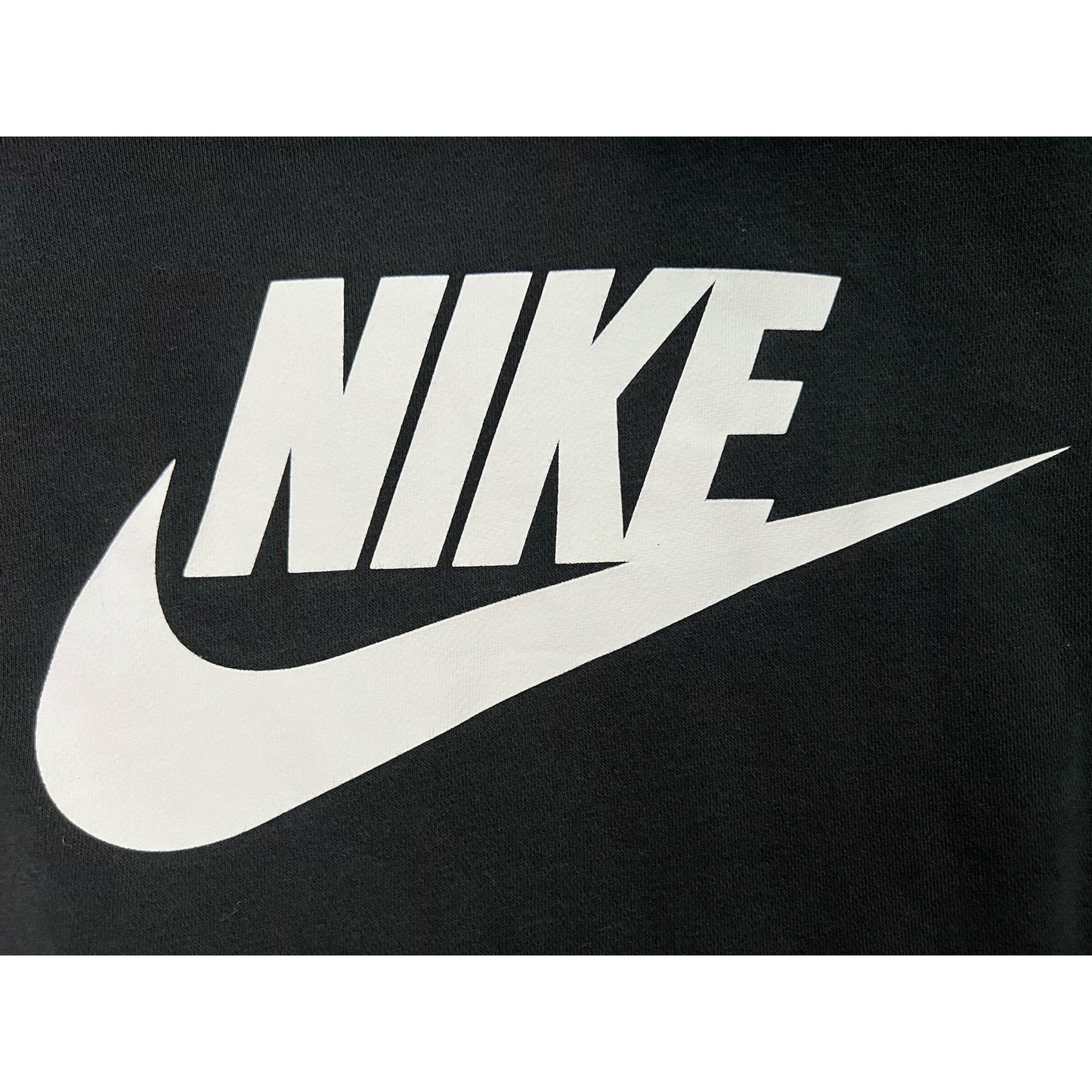 Nike Pullover Hoodie Black White Big Logo Sweatshirt Medium