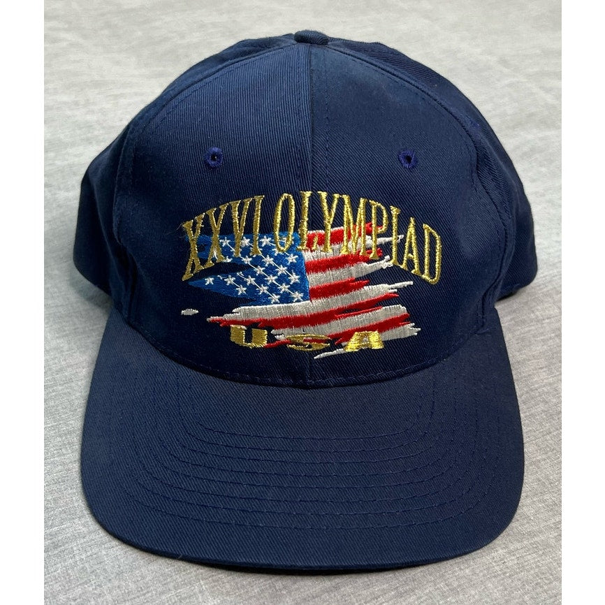 Vintage 1996 Atlanta Olympic Games USA Flag Snapback Hat