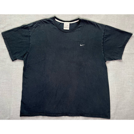 Vintage Y2K Nike Mini Swoosh T-Shirt Black 2XL