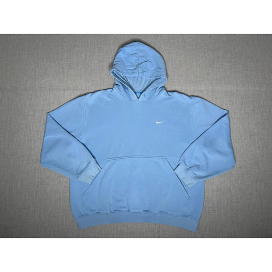 Vintage Y2K Nike Baby Blue Pullover Hoodie Large