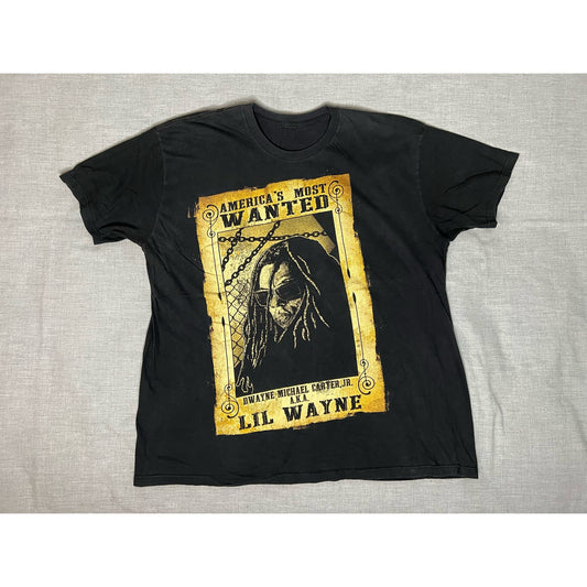 Lil Wayne America’s Most Wanted Poster T-shirt XL