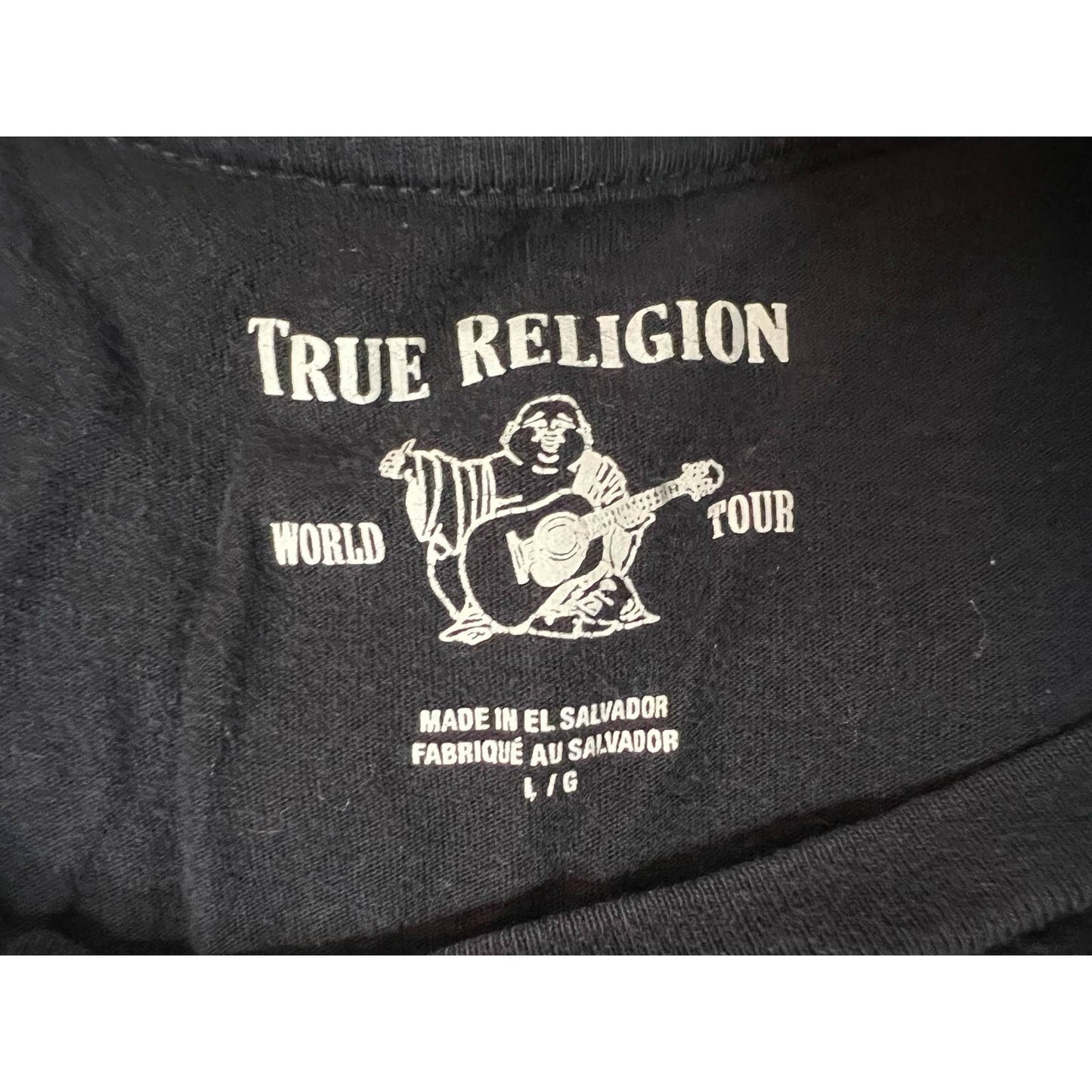 True Religion Black T-shirt Large