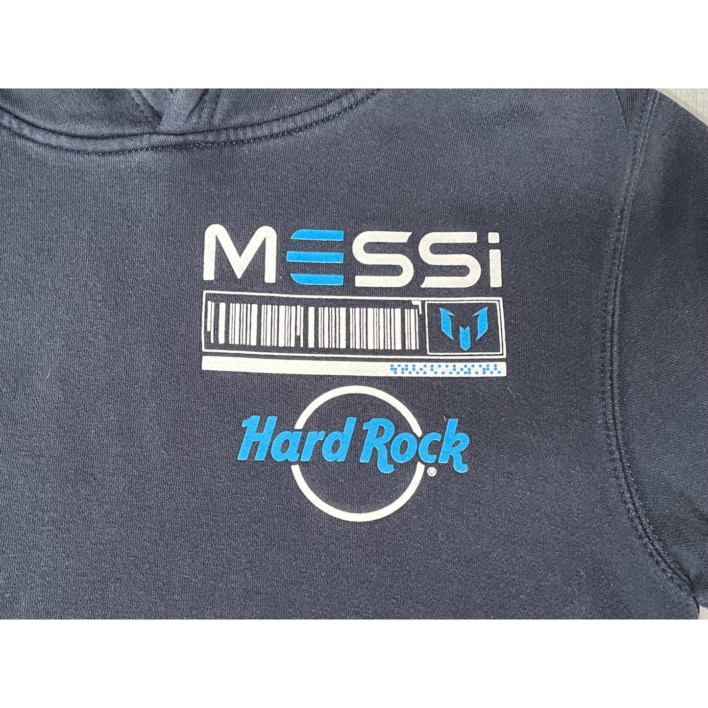 Hard Rock Cafe Messi Soccer Football Pullover Hoodie Sweatshirt Small
