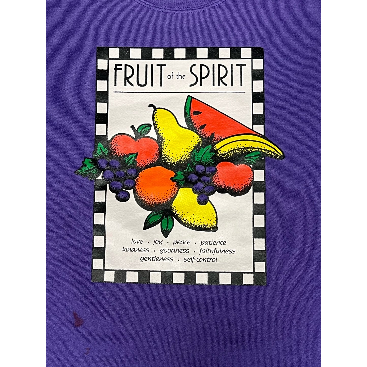 Vintage 90s Fruit of the Spirit Pullover Crewneck Sweatshirt Large