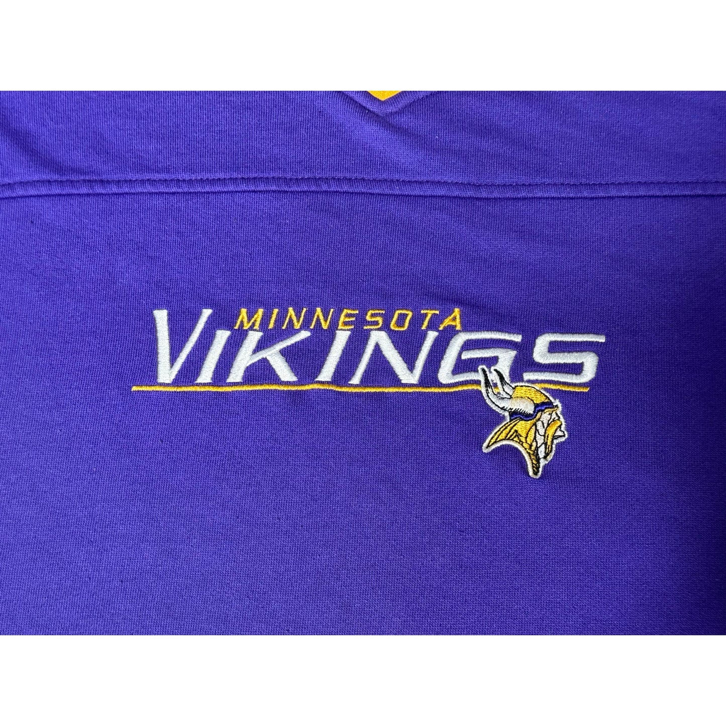 Vintage Minnesota Vikings V-Neck Long Sleeve Shirt 2XL