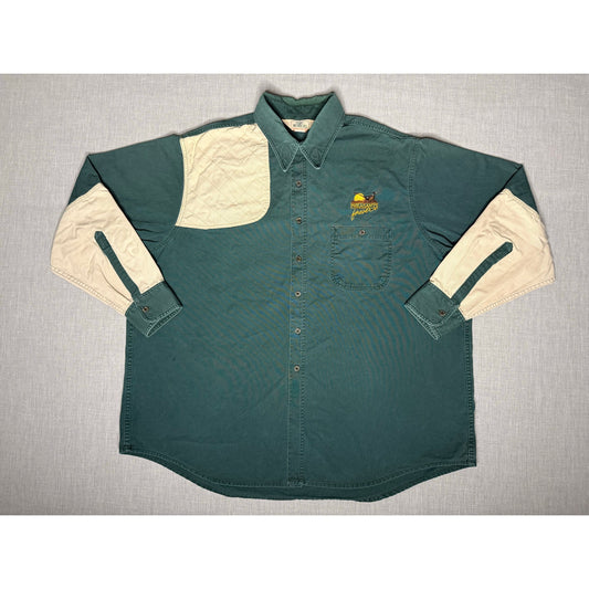 Vintage 80s Pheasants Forever Redhead Button Up Hunting Shirt 2XL