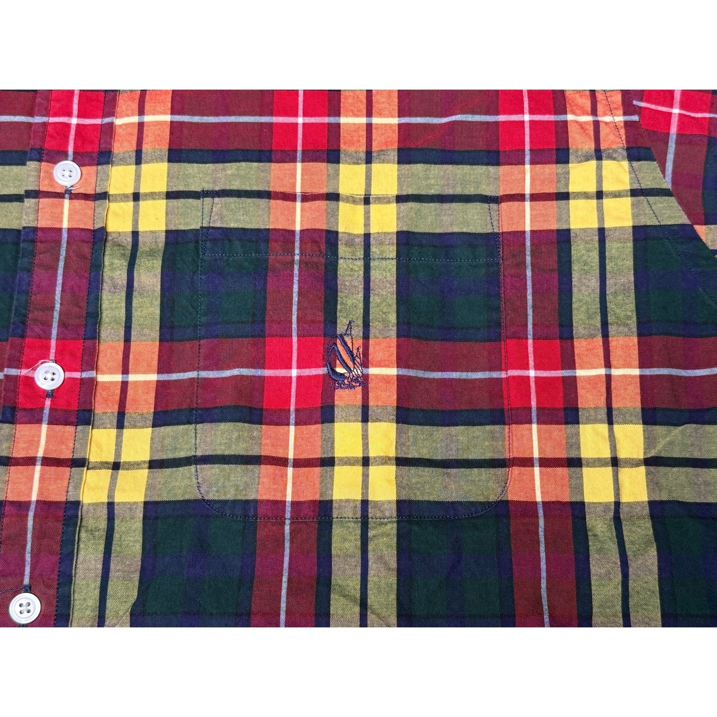 Vintage 90s Nautica Plaid Flannel Button Down Shirt XL