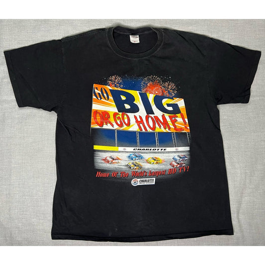 NASCAR Charlotte Motor Speedway Go Big Or Go Home T-Shirt XL