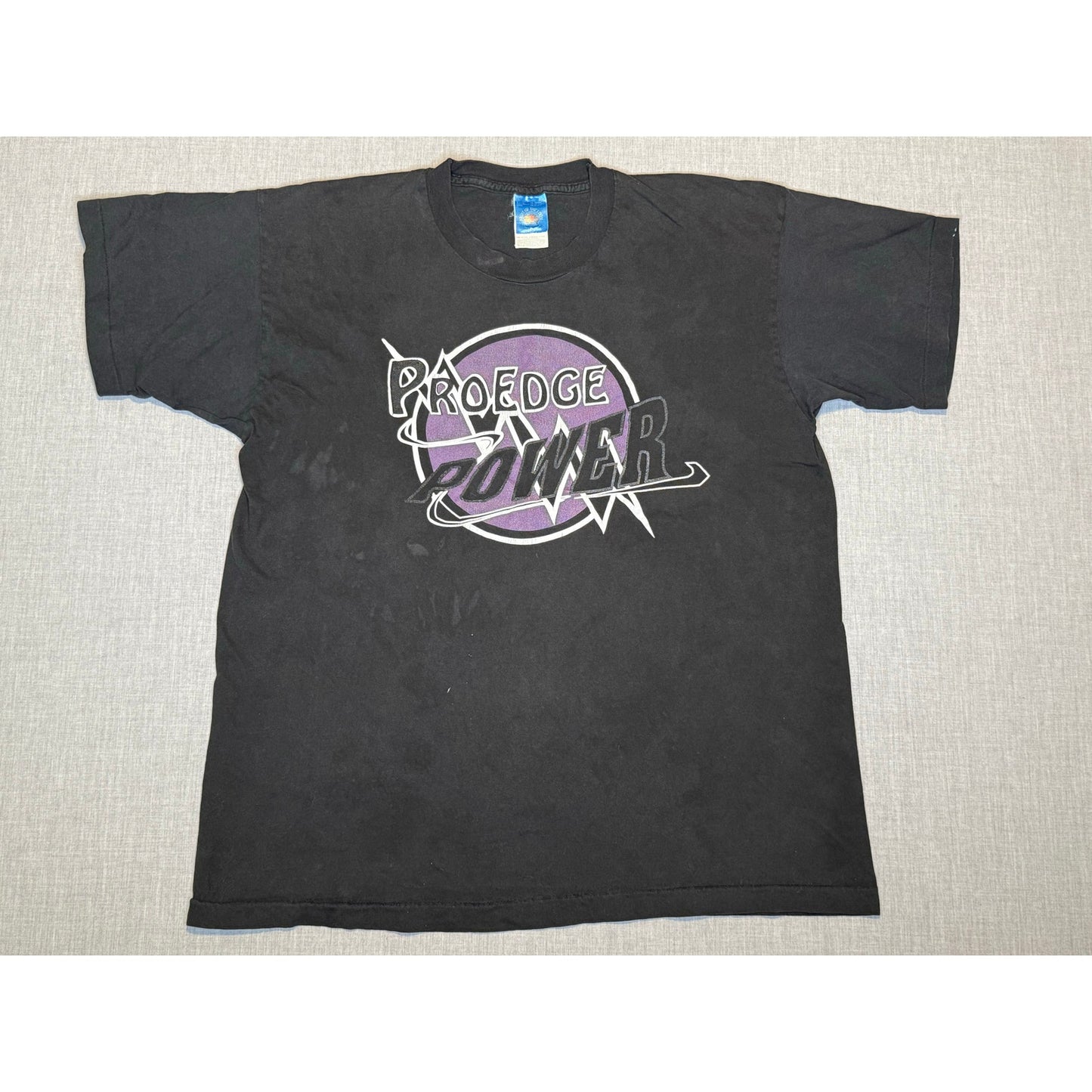 Vintage 90s Pro Edge Power Hockey Skating Single Stitch T-shirt XL