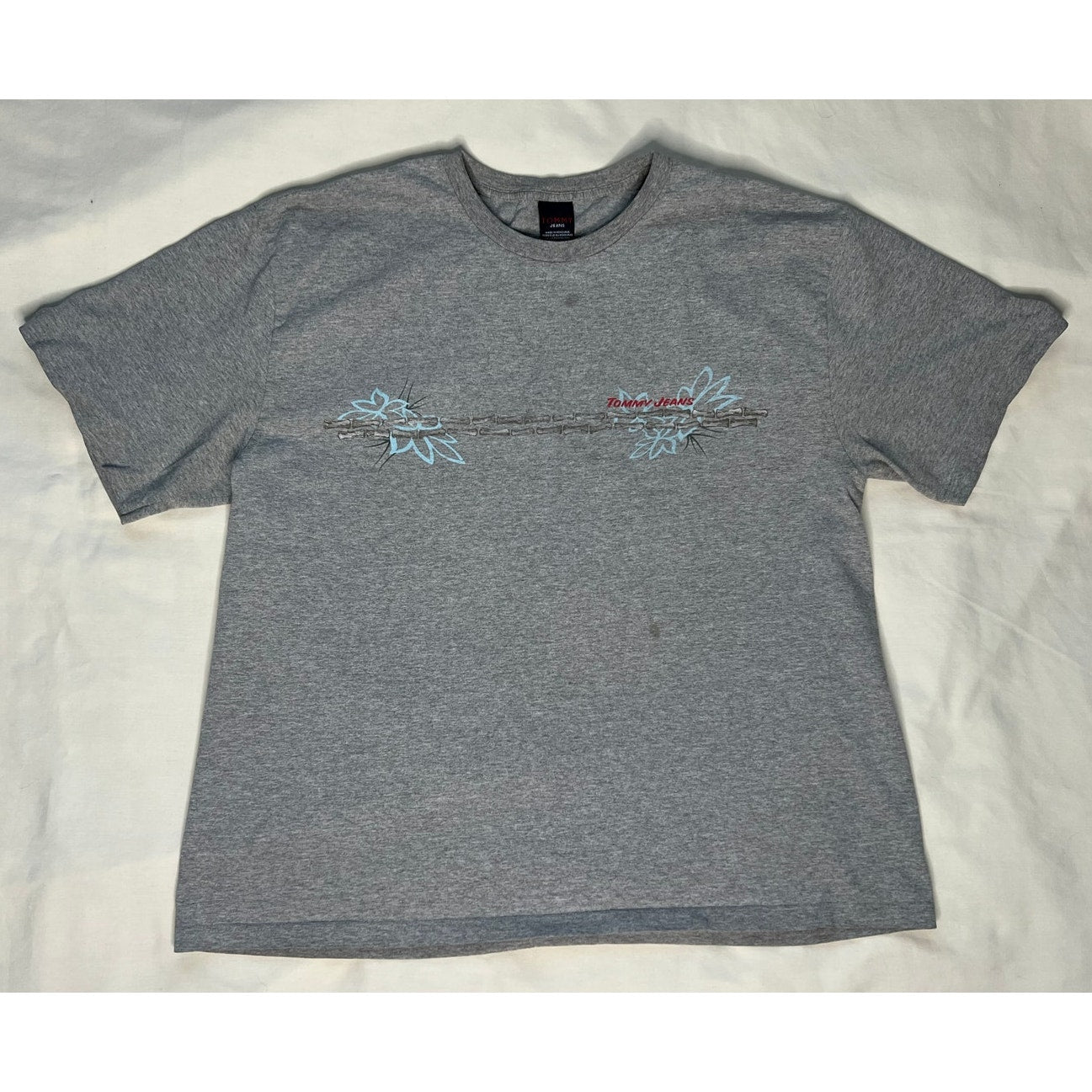 Vintage Y2K Tommy Hilfiger Jeans Tropical Double Sided T-shirt XL