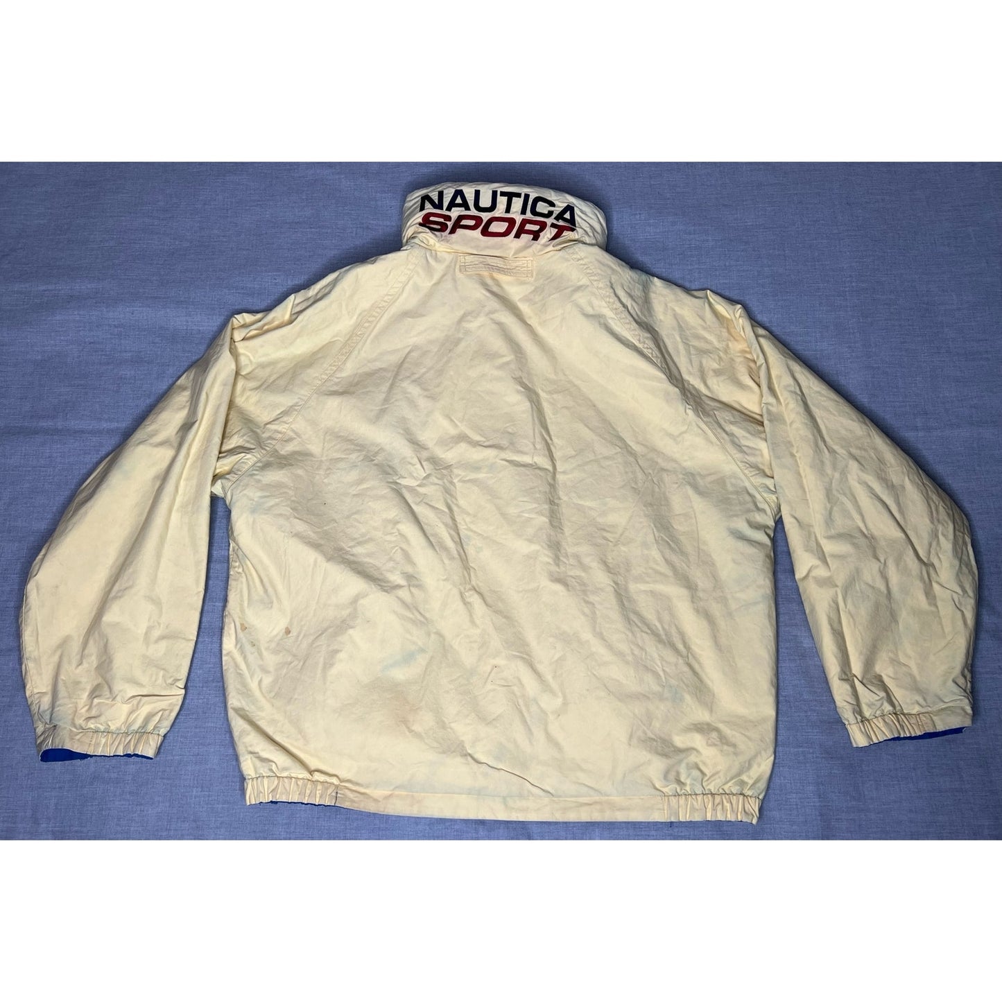 Vintage 90s Nautica Sport Reversible Blue Yellow Jacket XL