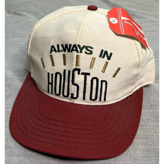 Vintage 90s Coca-Cola Always In Houston Adjustable Hat
