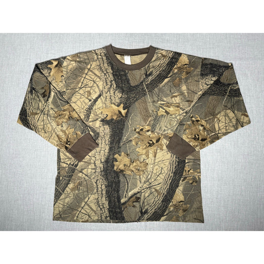 Vintage Y2K Realtree Camo Long Sleeve Pocket T-shirt Large