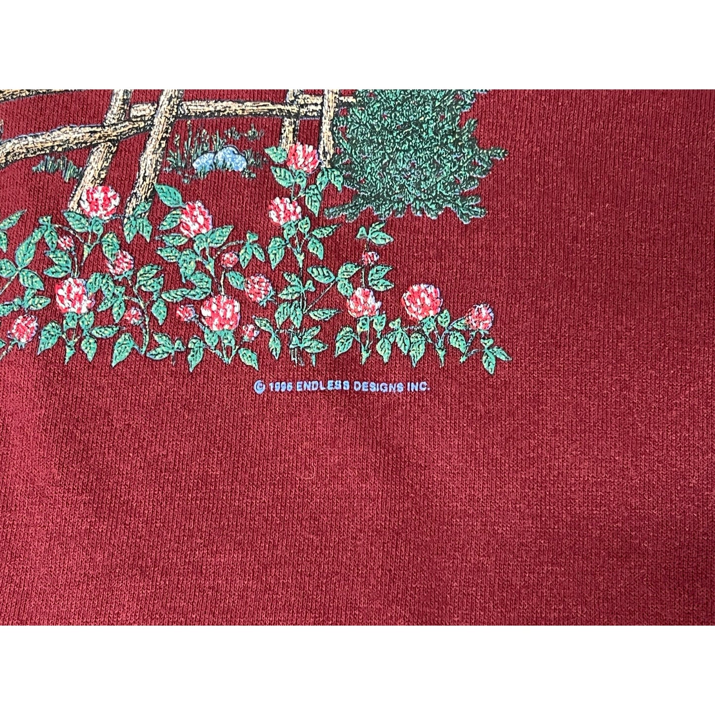Vintage 1996 Endless Designs Barn Scene Crewneck Sweatshirt 2XL