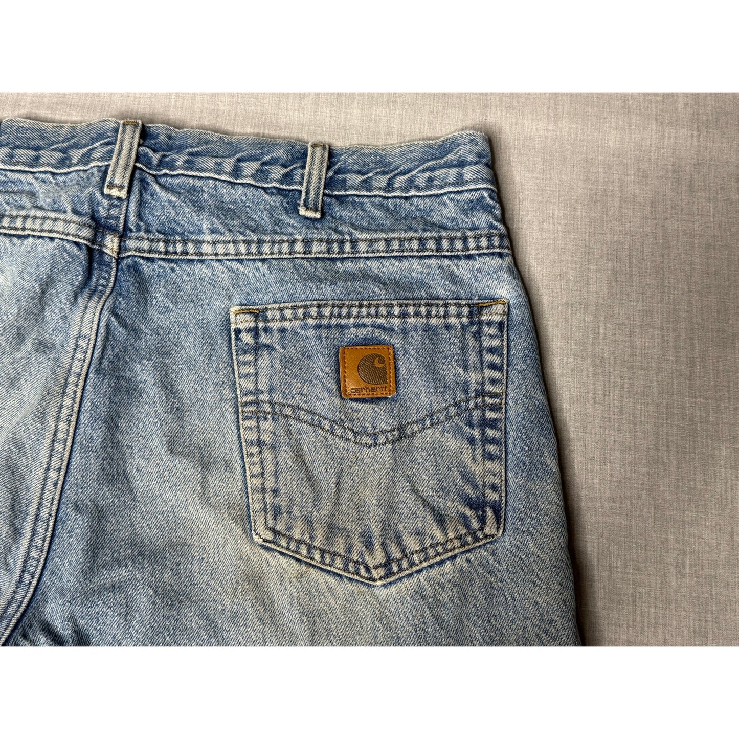 Carhartt Flannel Lined Heavyweight Carpenter Workwear Jeans 35x30