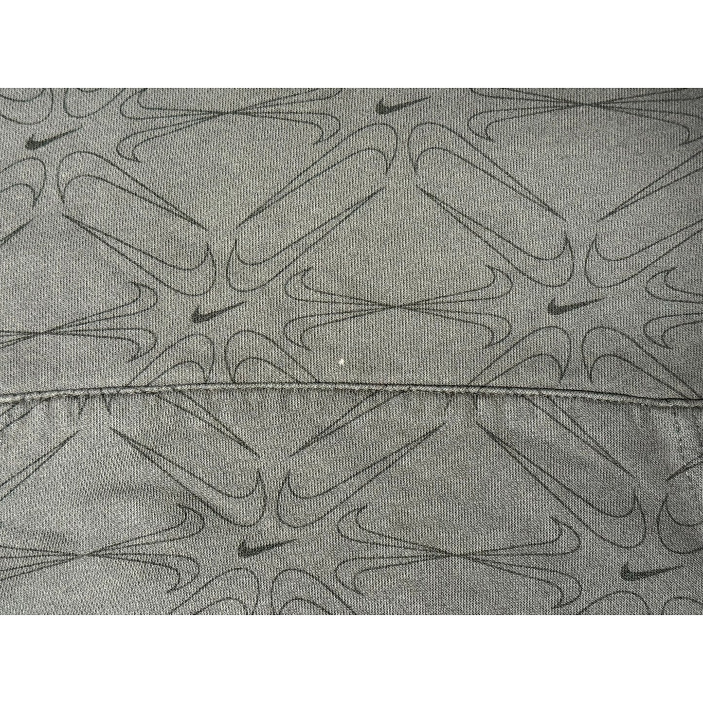 Nike Center Check All Over Swoosh Logo Pullover Hoodie Small