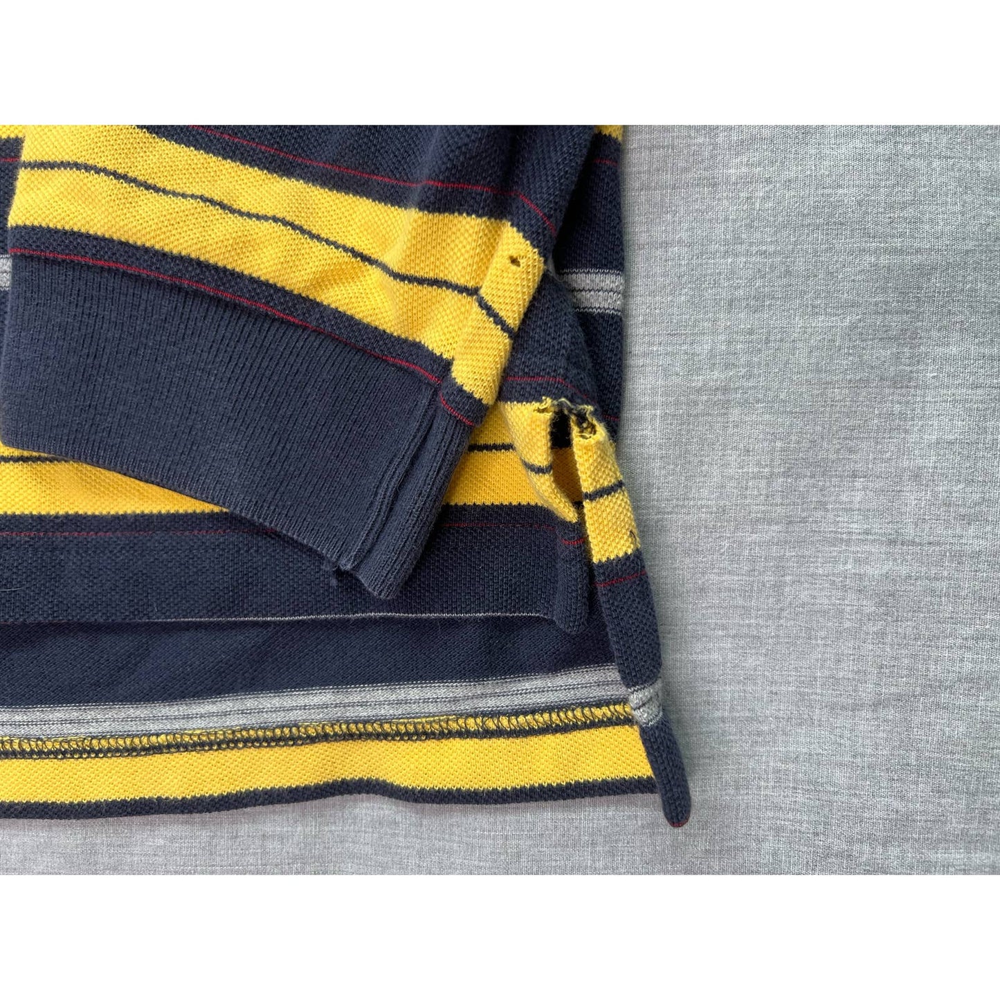 Vintage 90s Tommy Hilfiger Long Sleeve Striped Polo Shirt XL