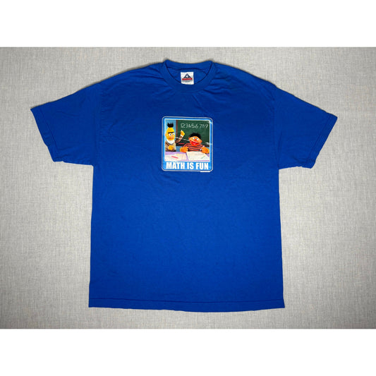 Vintage 2002 Sesame Street Bert and Ernie Math Is Fun T-shirt XL