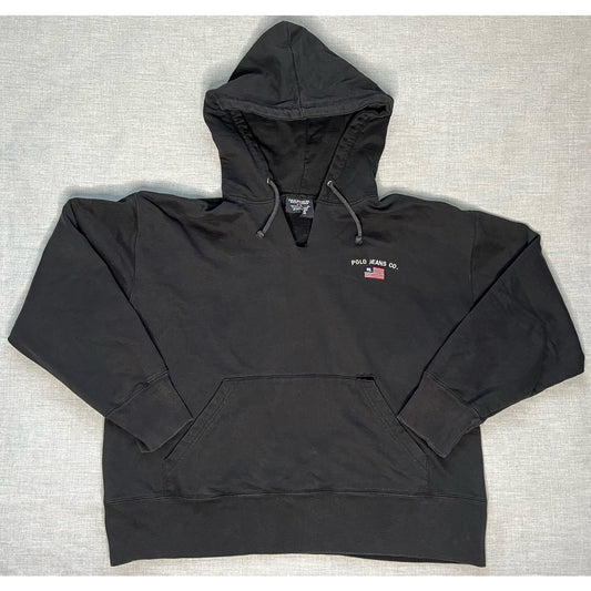 Vintage Polo Jeans Co Ralph Lauren Flag Logo Pullover Hoodie XL