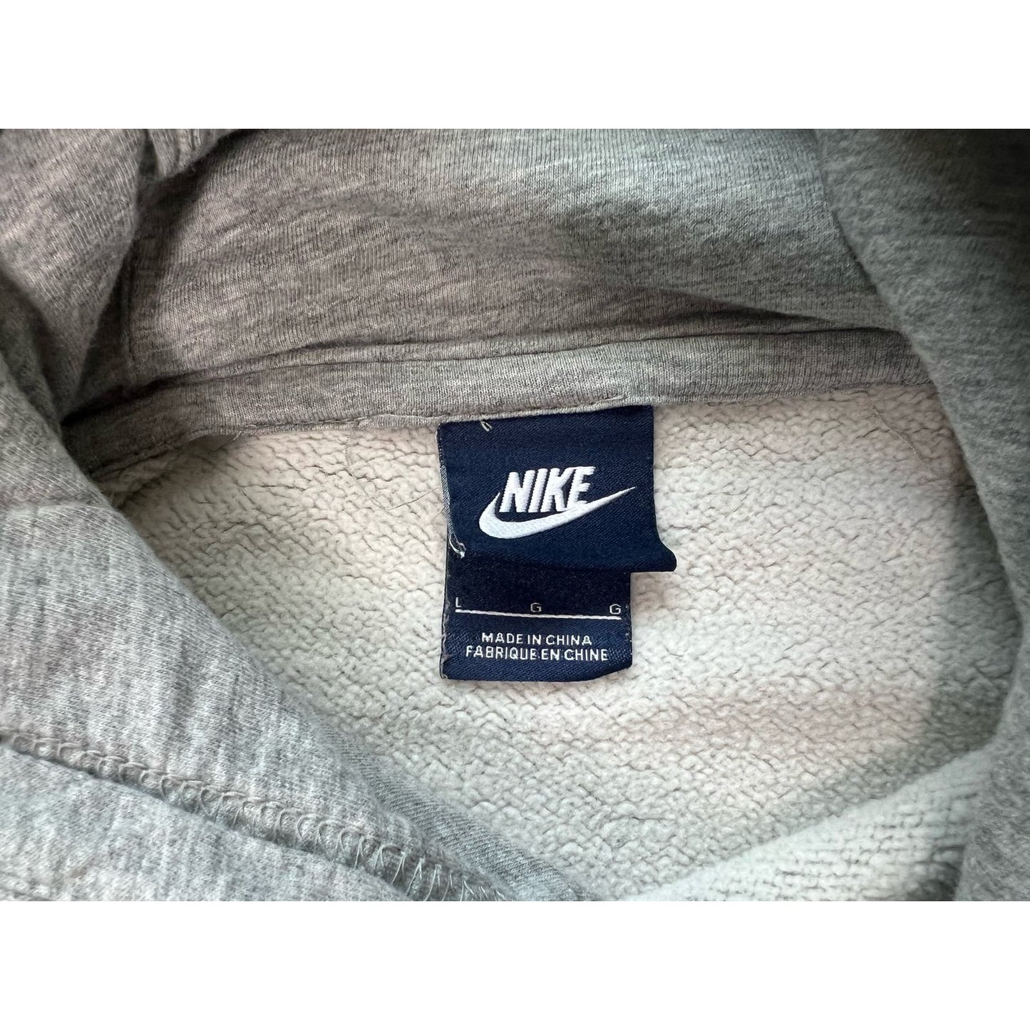 Nike Spell Out Logo Embroidered Pullover Hoodie Large