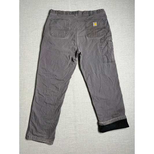 Carhartt Lined Relaxed Fit Rugged Flex Carpenter Work Pants 38x32