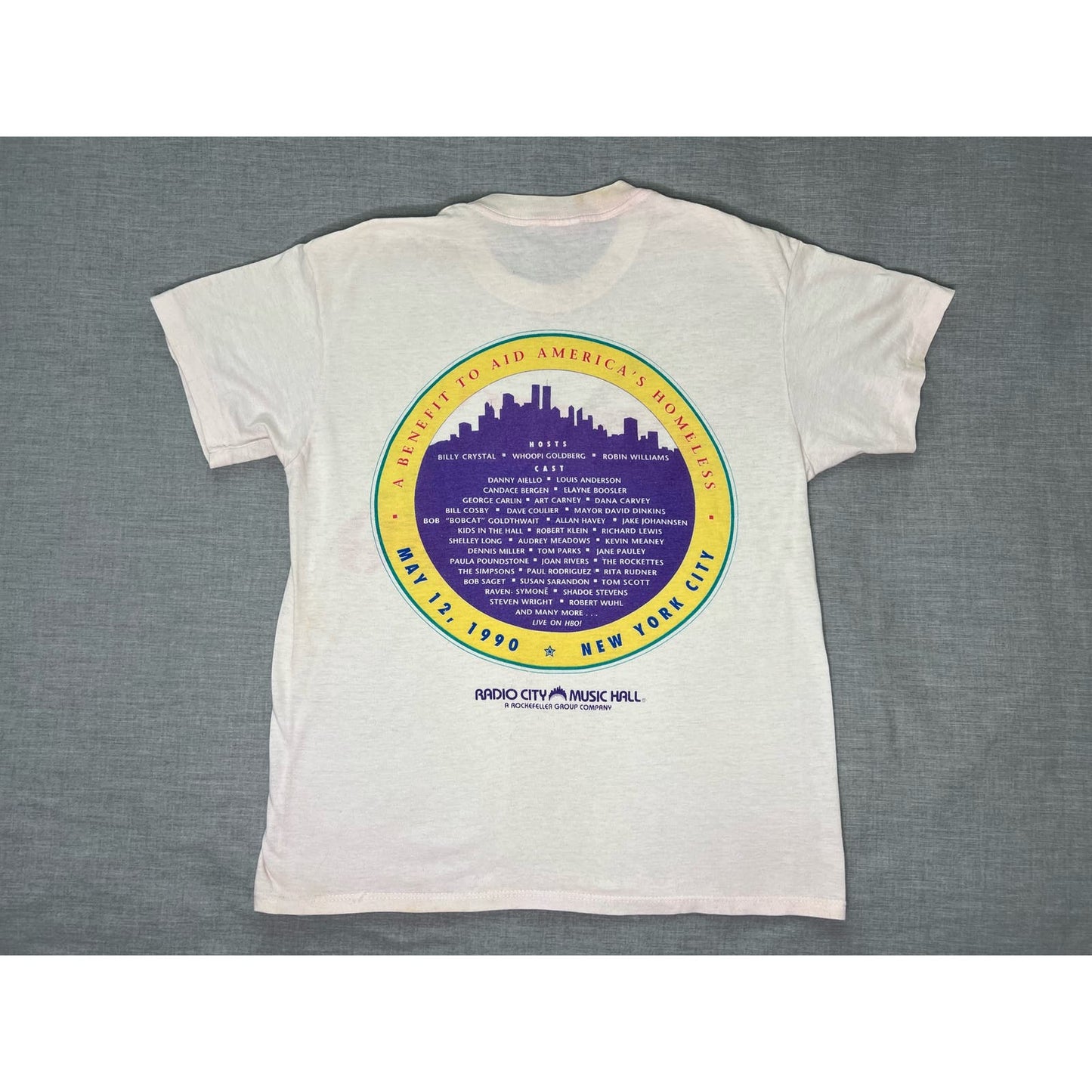 Vintage 1990 Comic Relief Benefit New York Comedy Single Stitch T-shirt Large