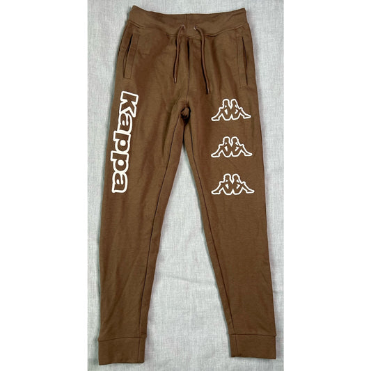 Kappa Brown Puff Print Logo Jogger Sweatpants Medium
