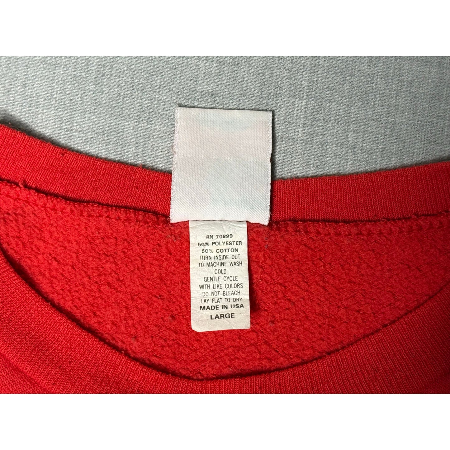 Vintage Holiday Time Puff Print Christmas Goodies Crewneck Sweatshirt Large