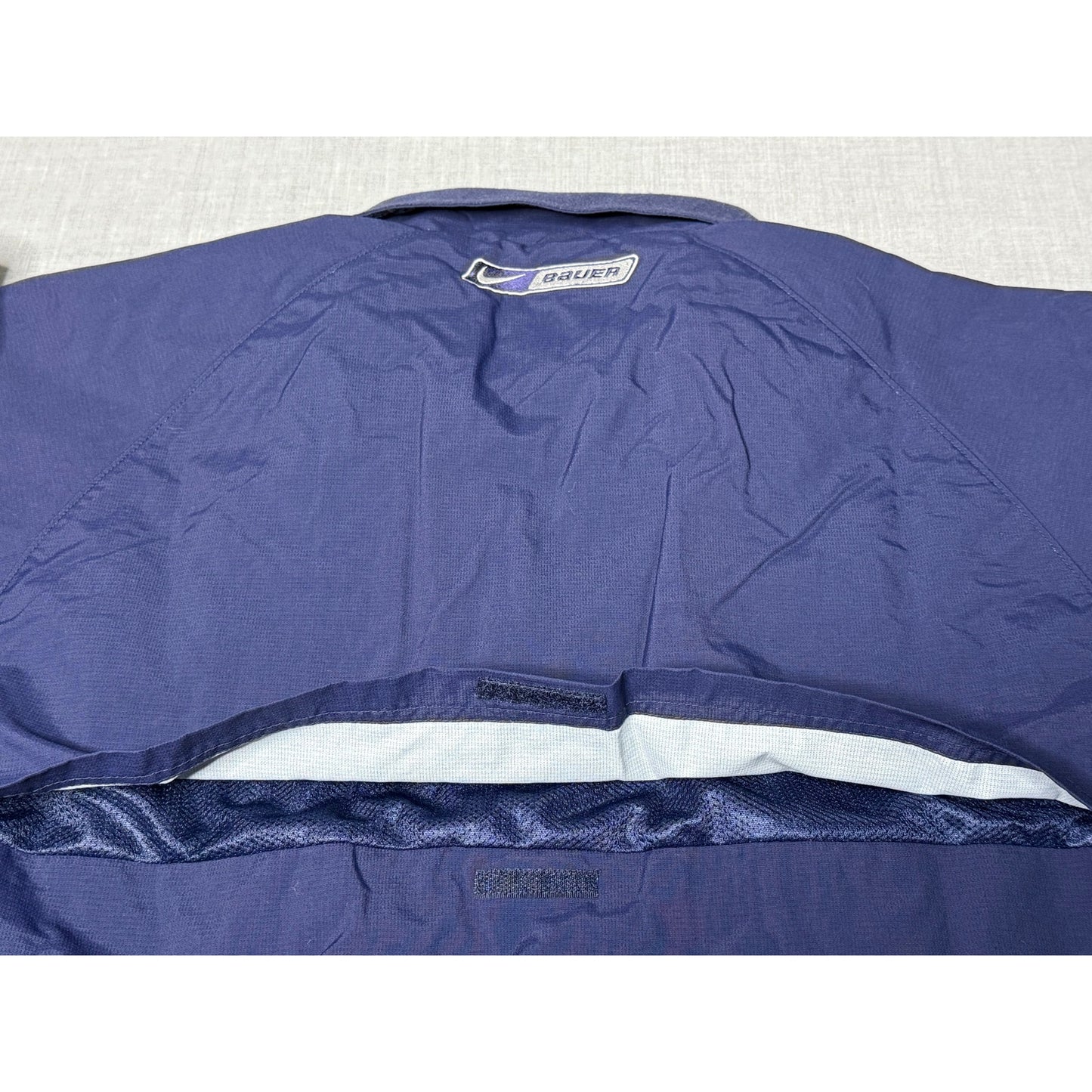 Vintage Y2K Nike Bauer Full Zip Mesh Lined Windbreaker Jacket 2XL