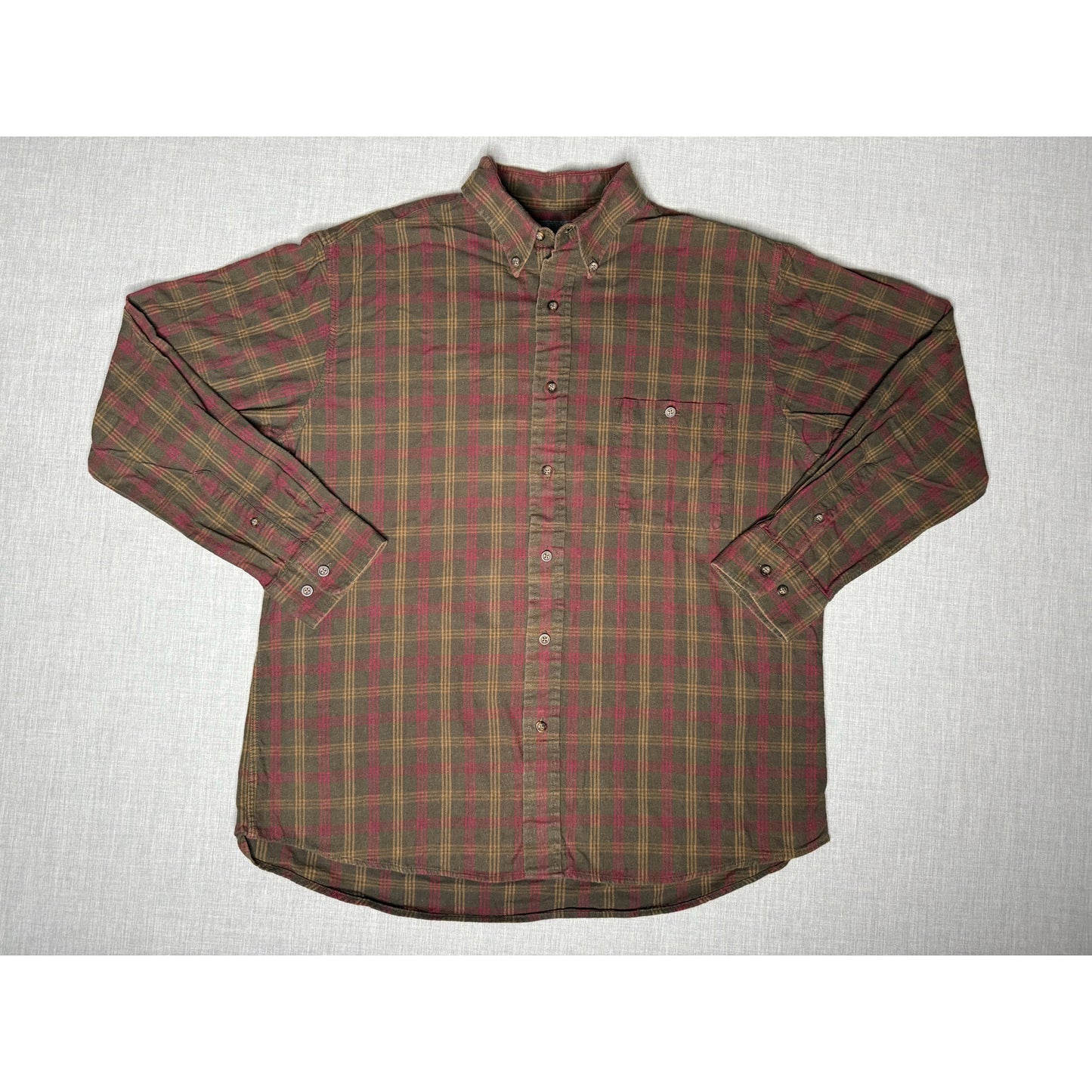 Vintage 90s Bay Area Traders Button Down Flannel Shirt Large