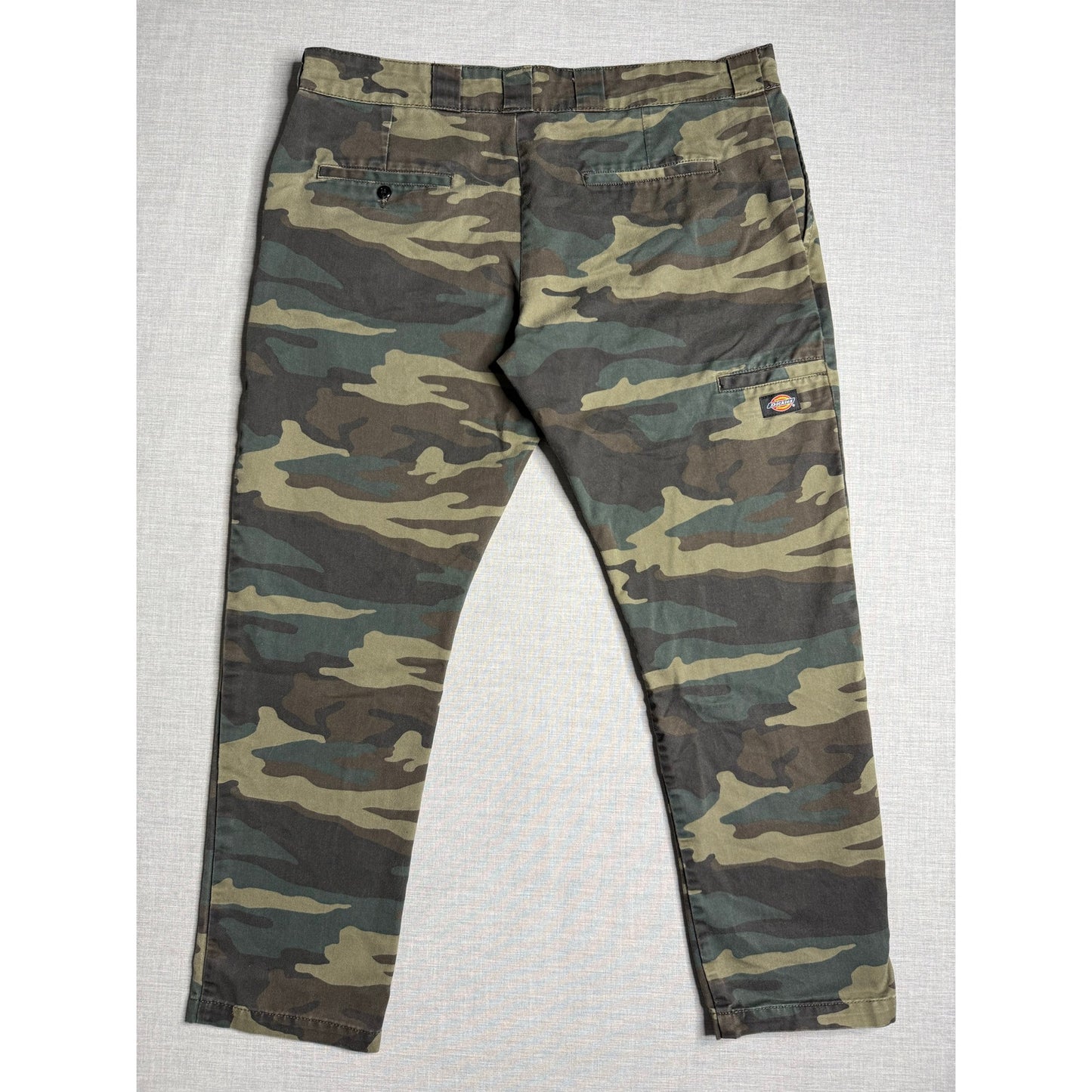 Dickies Woodland Camo Skinny Straight Work Pants 39x29