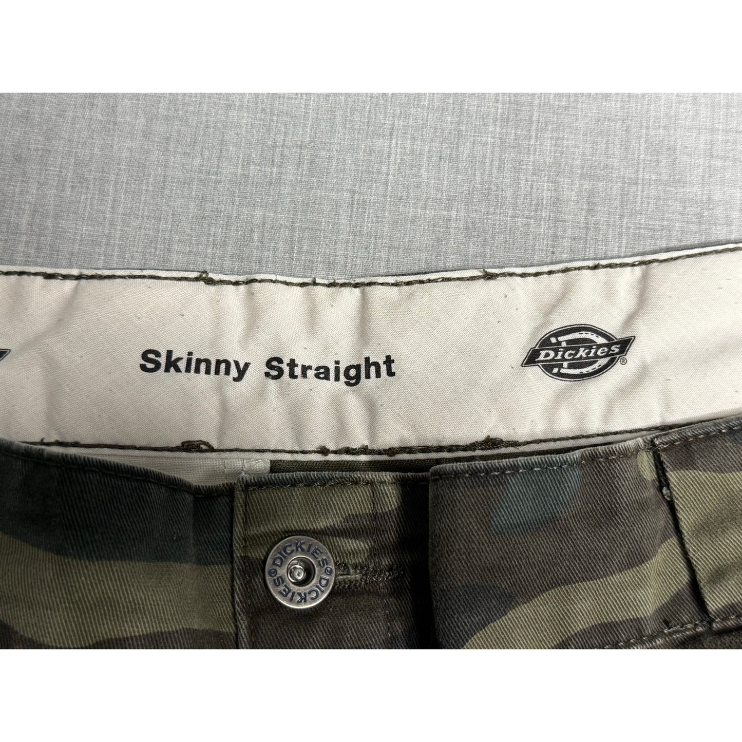 Dickies Woodland Camo Skinny Straight Work Pants 39x29