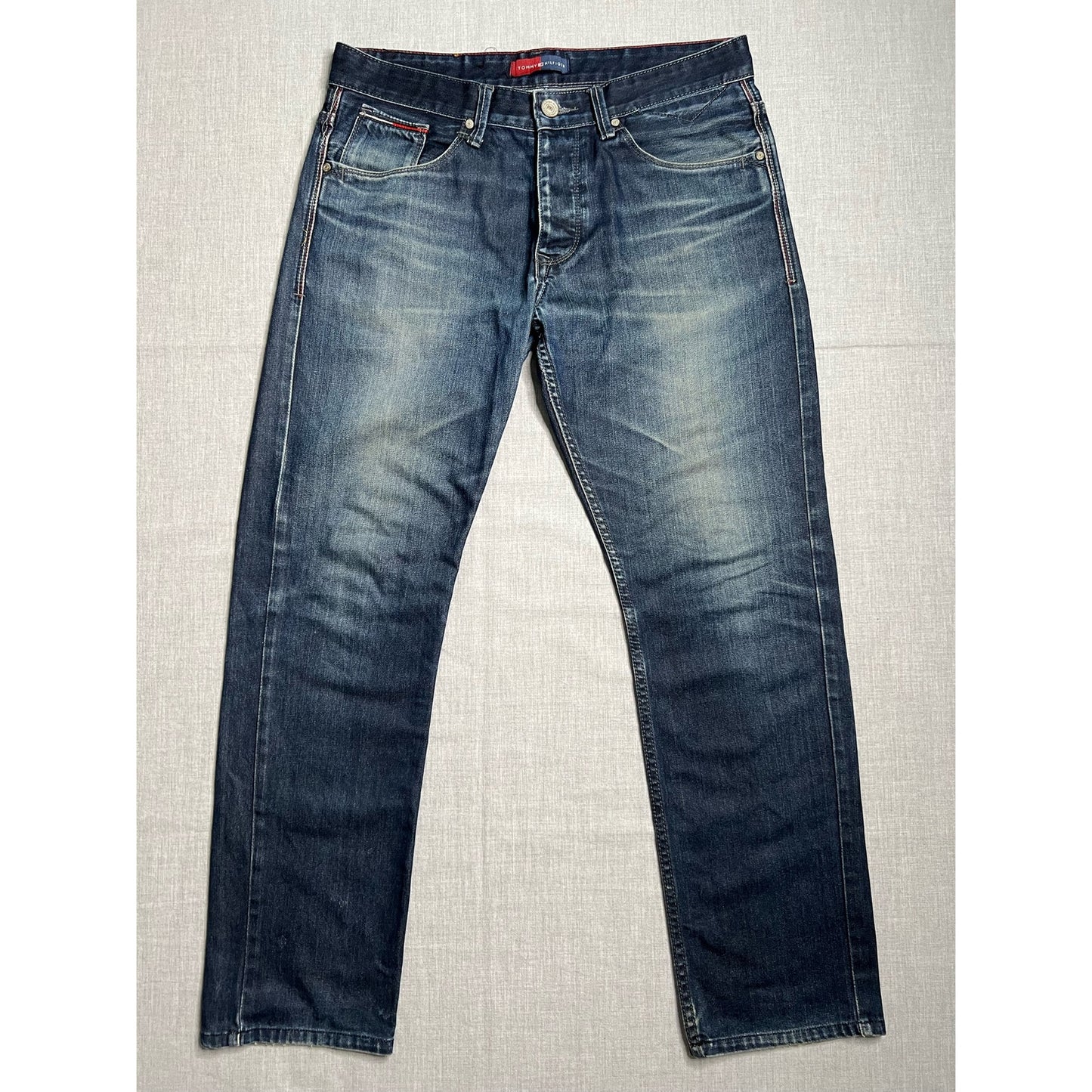 Tommy Hilfiger Buttom Fly Faded Blue Jeans 35x30