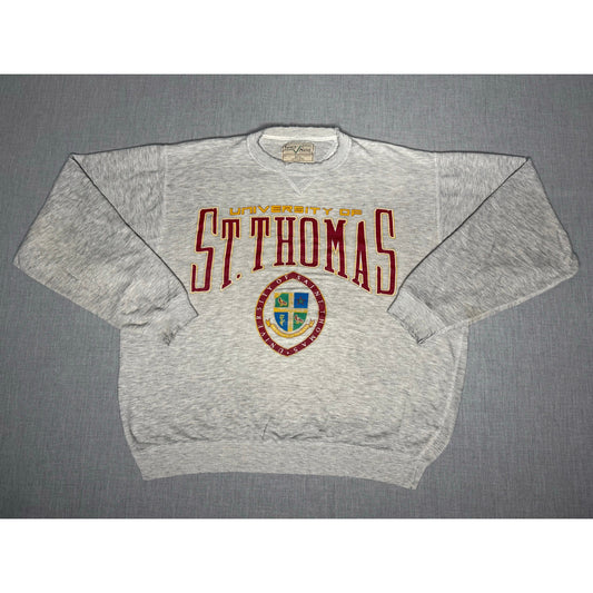 Vintage University of St. Thomas Pullover Crewneck Sweatshirt Large