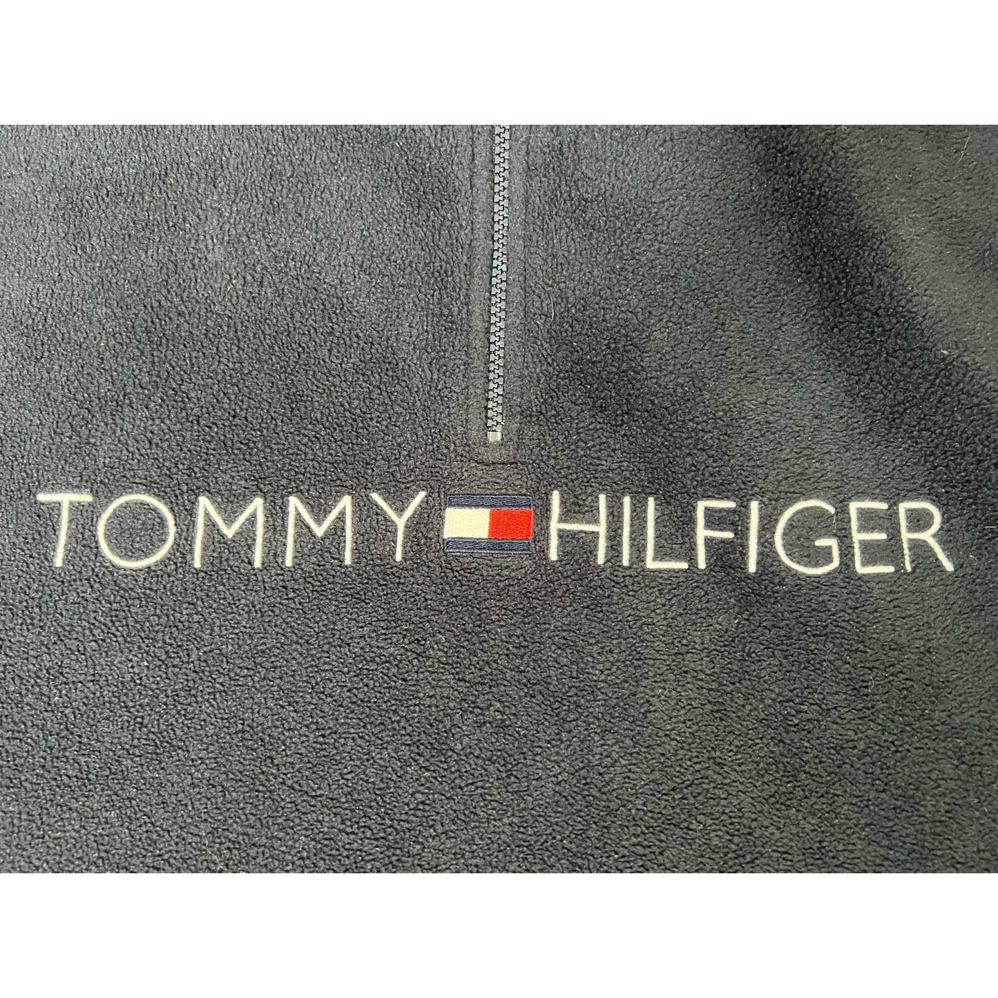 Vintage 90s Tommy Hilfiger Quarter Zip Sherpa Fleece Sweatshirt XL