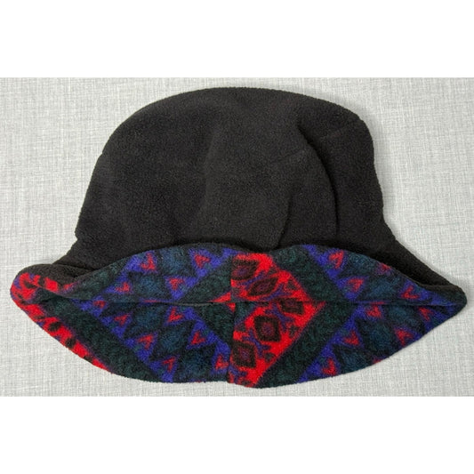 Vintage Womens Fleece Aztec Bucket Hat
