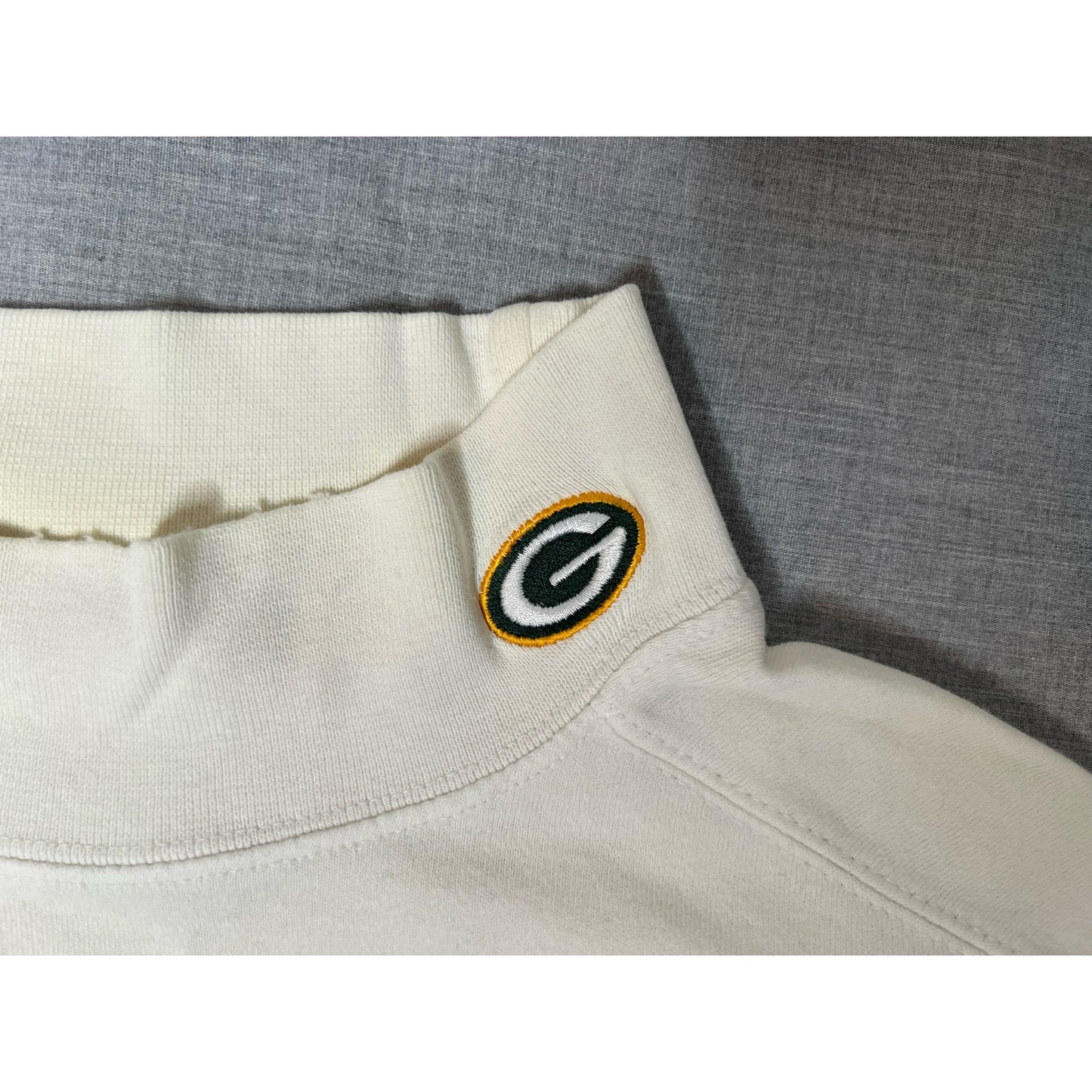 Vintage Green Bay Packers Mock Neck Long Sleeve T-Shirt Large