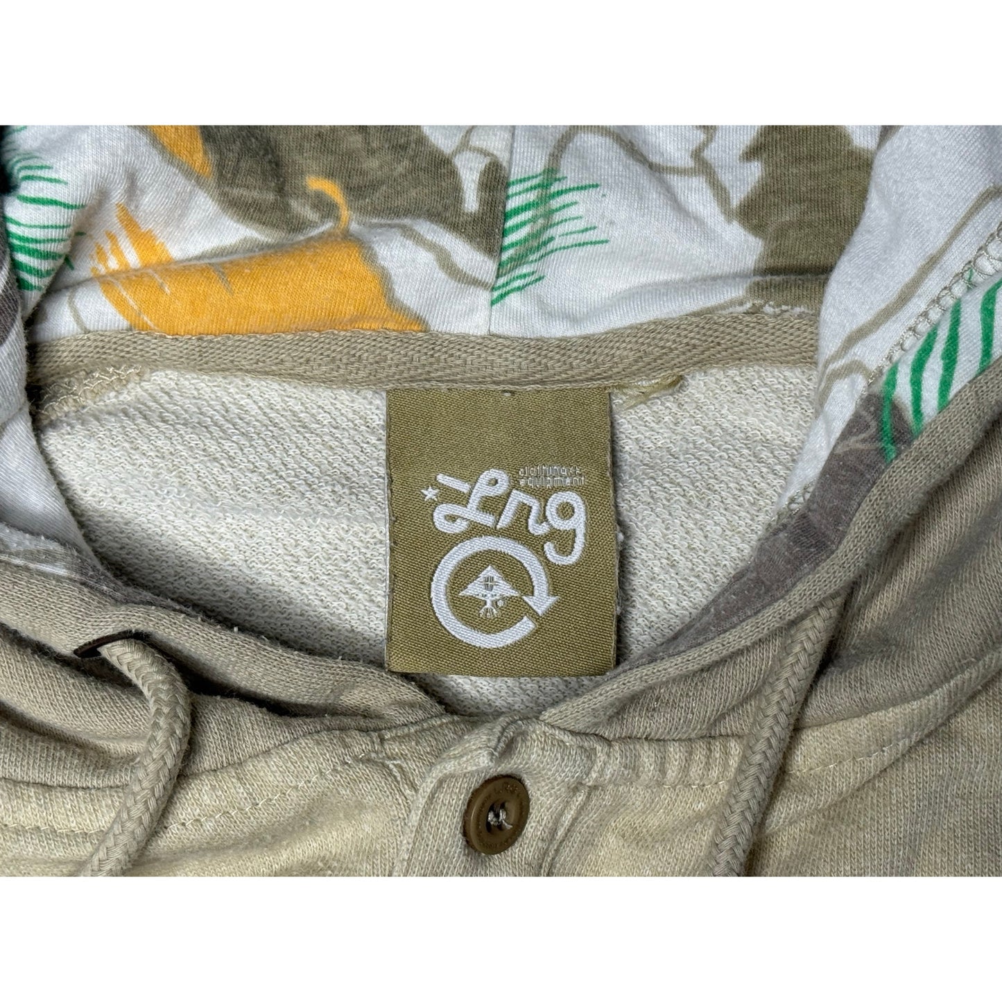 LRG Lifted Research Group Hooded Short Sleeve Henley Shirt 4XL