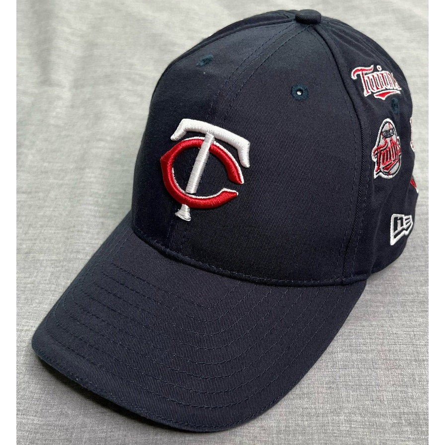 Minnesota Twins All Over Logo Strapback Hat New Era MLB Cap