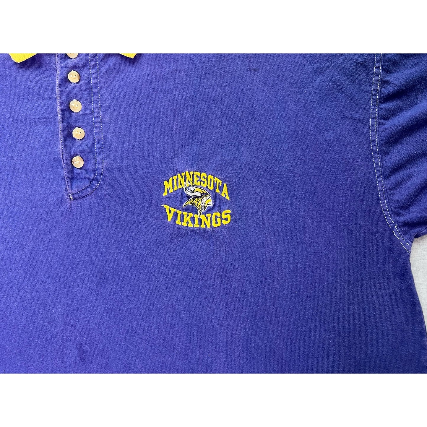 Vintage 1996 Minnesota Vikings NFL Pro Edge Polo Shirt XL