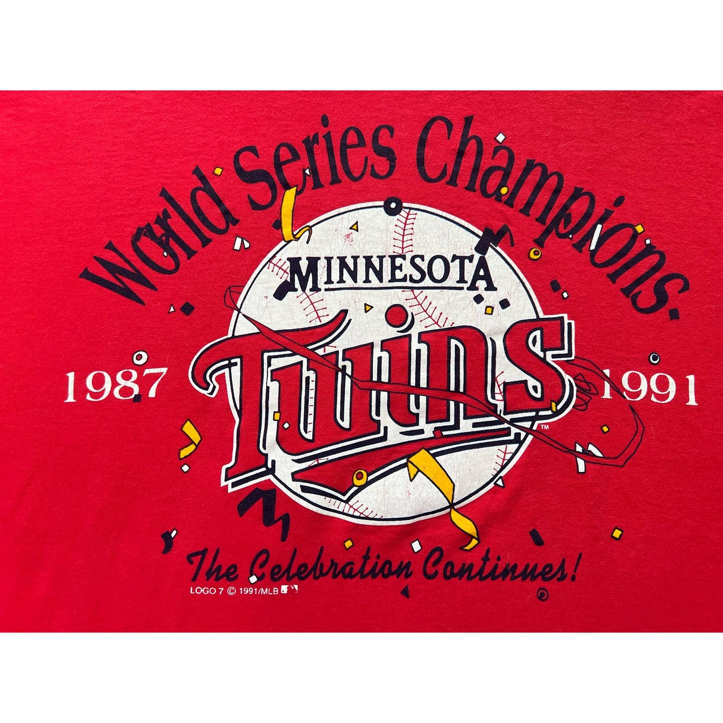 Vintage 1991 Minnesota Twins World Series Champions T-shirt XL