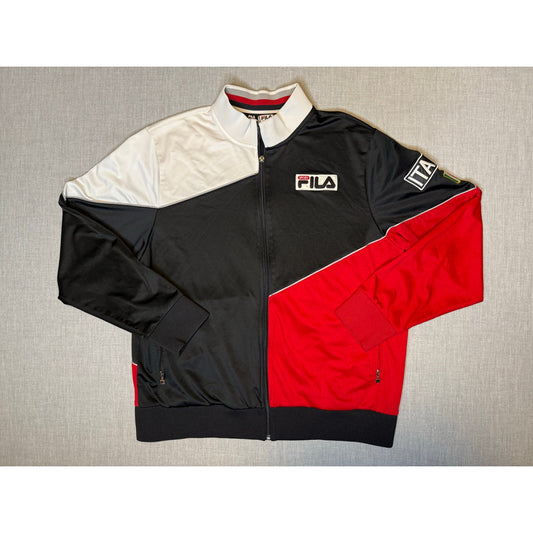 Vintage Fila Sport Italia Full Zip Color Block Track Jacket Large