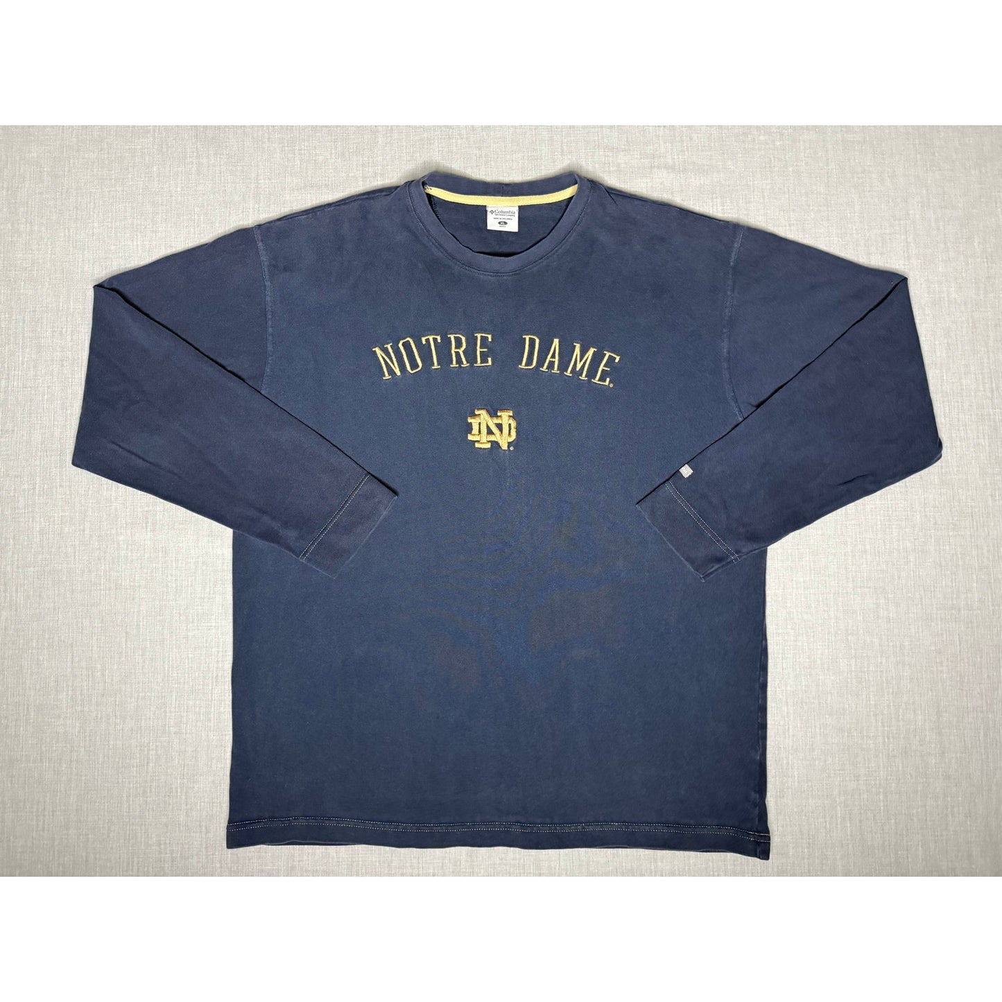 Columbia Notre Dame Heavyweight Long Sleeve Shirt XL