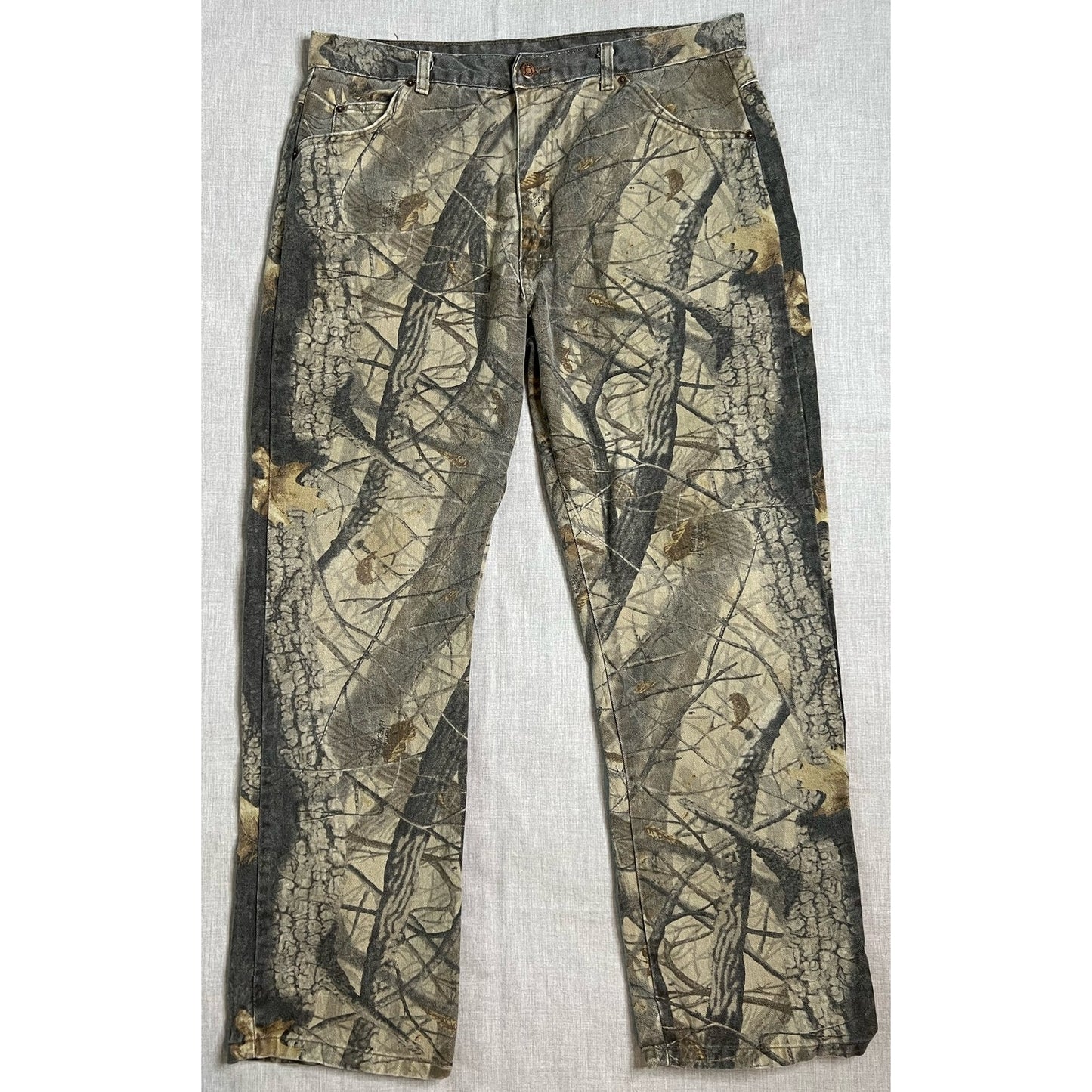 Vintage Duxbak Tree Camo Outdoor Hunting Jeans 36x31