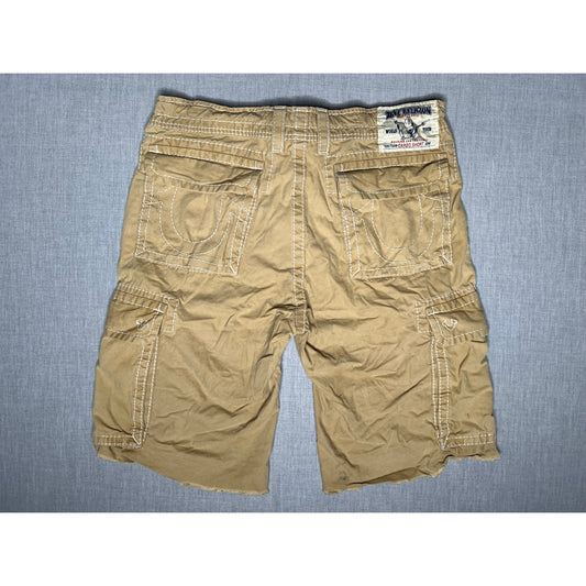 True Religion Thick Stitch Multi Pocket Cargo Shorts 34