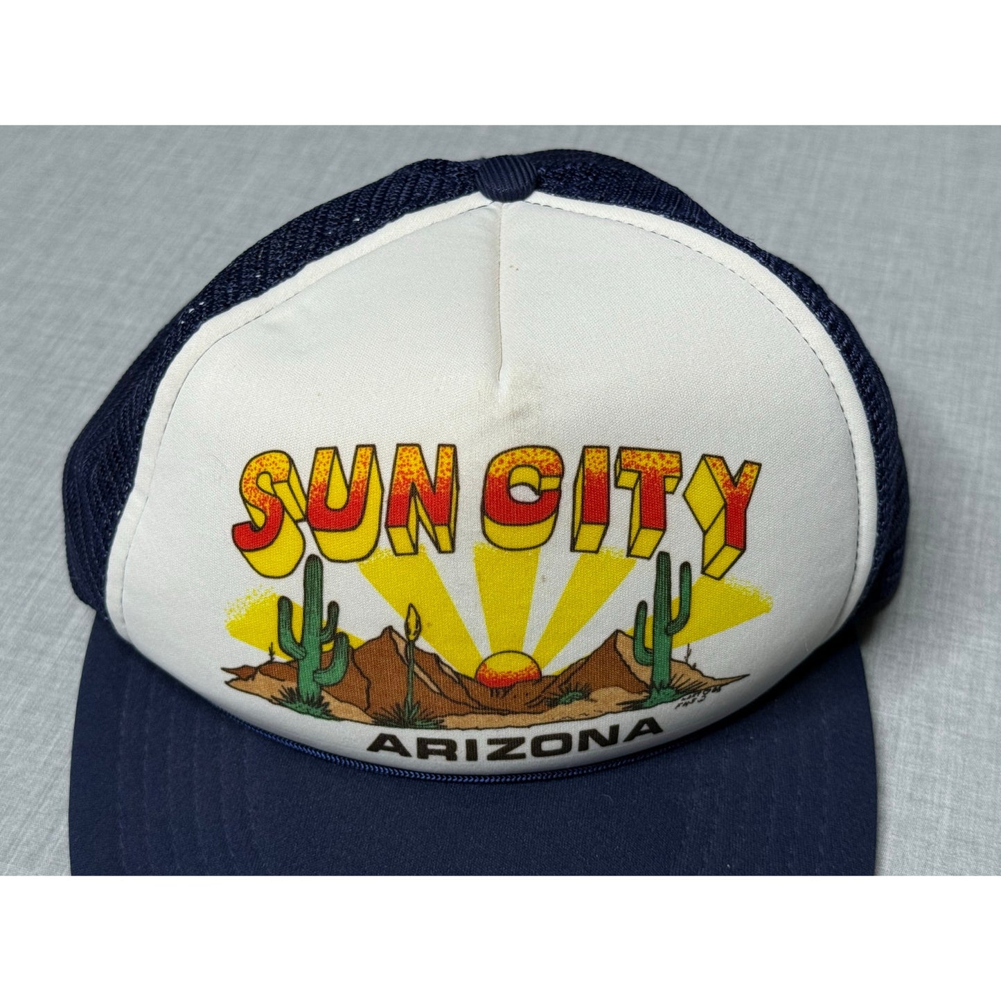 Vintage 80s Sun City Arizona Snapback Trucker Hat