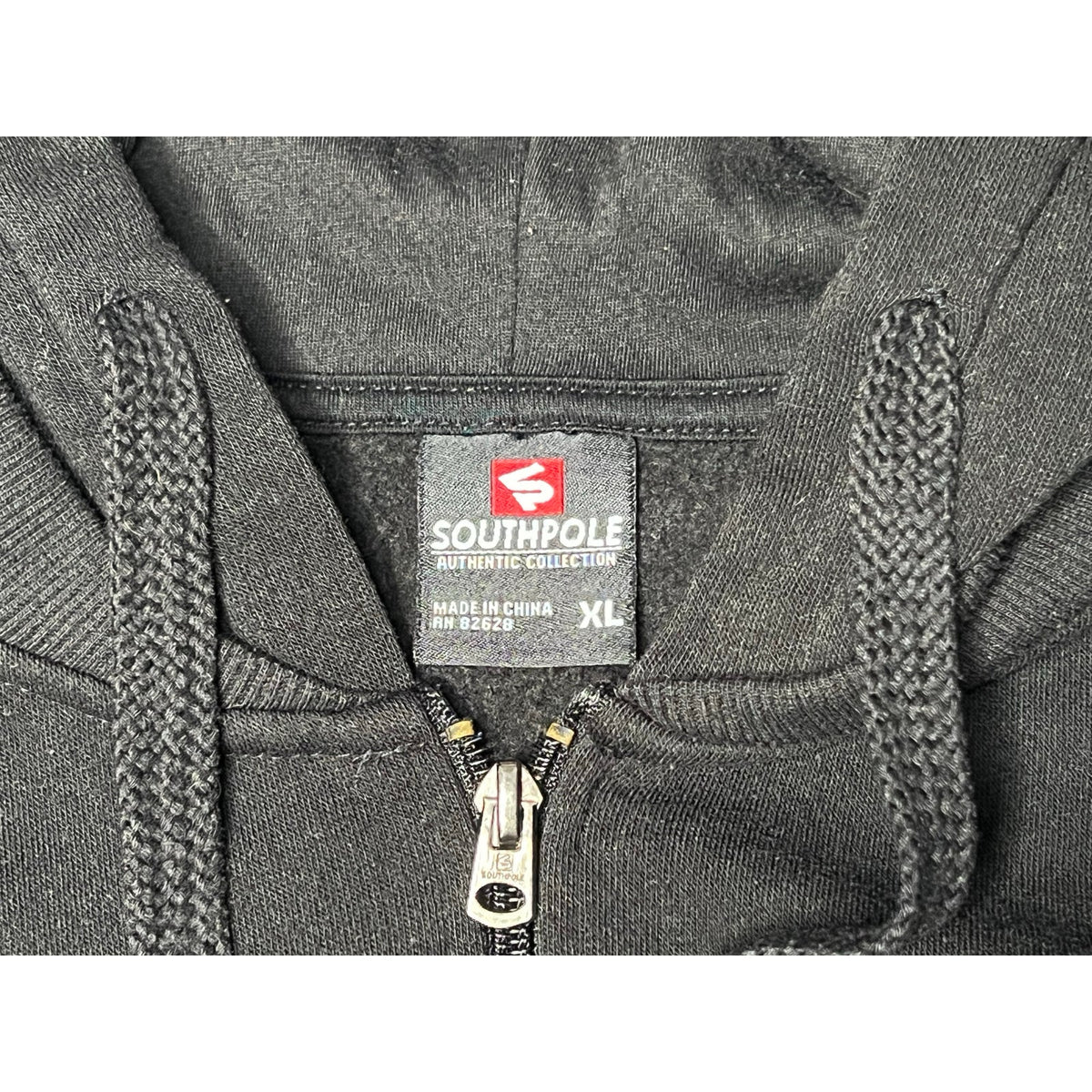 Vintage Y2K Southpole Black Full Zip Hoodie XL